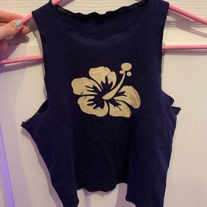 Hibiscus Flower Crop Top